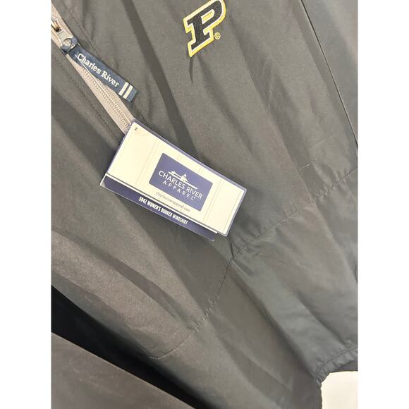 NWT Charles‎ River Apparel  Purdue Zip Bunker Windshirt Jacket Grey SZ 2XL - Picture 4 of 11